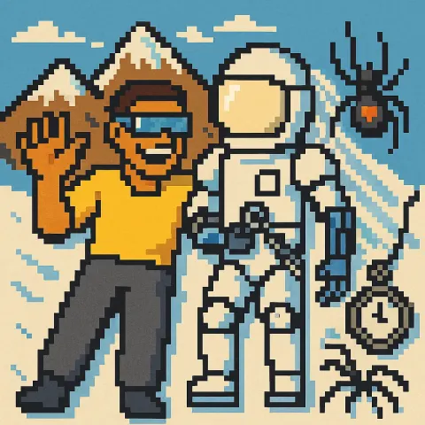 Pixel Art 8-bit 16-bit Retro Video Game Style Male