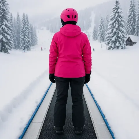 Person in a Bright Pink Jacket