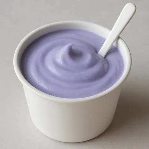 Litmus Solution Combined with a Cup of Yogurt