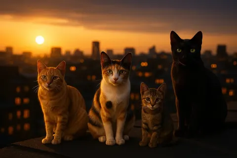 Diverse Madagascar Cats
