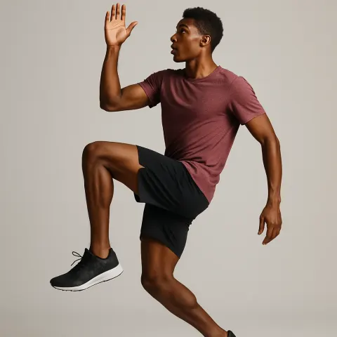 Figure Is Captured in a Dynamic Pose