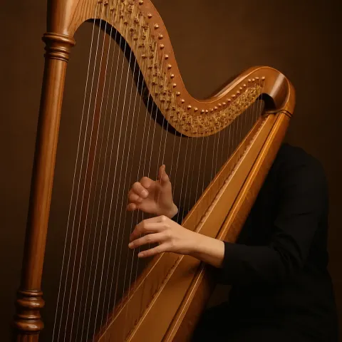 Iconic Instrument Known for its Elaborate Wooden Structure