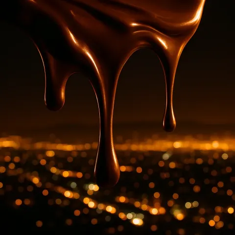 Satin Chocolate Sauce with Precise Contours Drips
