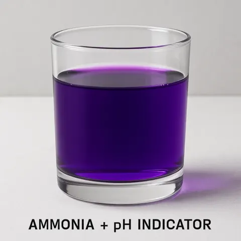 Deep Violet-colored Liquid in a Glass