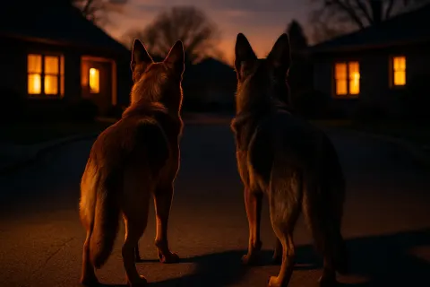 Two Varied German Shepherds