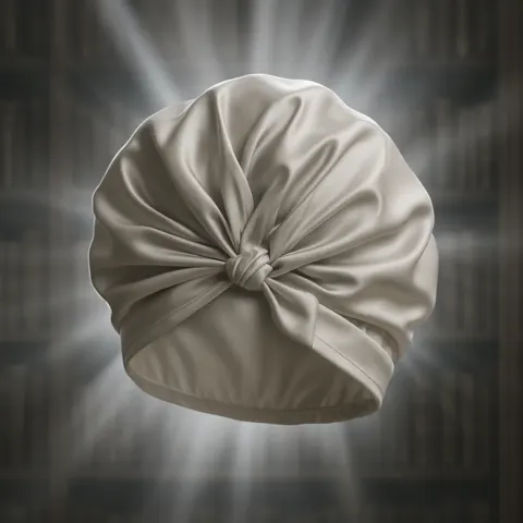 Single Solid-colored Turban-wrap Style Shower Cap
