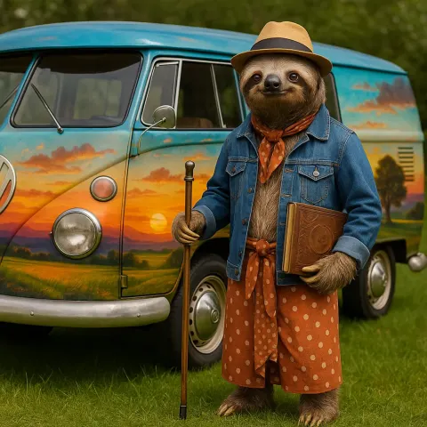 Detailed DSLR Photograph Captures a Shiny Volkswagen Van