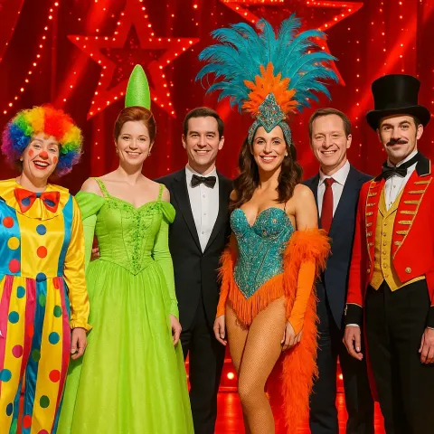 Group of People Dressed in Vibrant Costumes