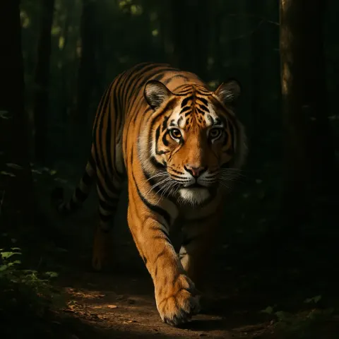 Amid the Forest's Changing Shadows