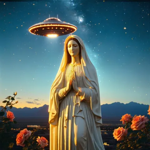 Virgin Mary Under Las Vegas Starlight