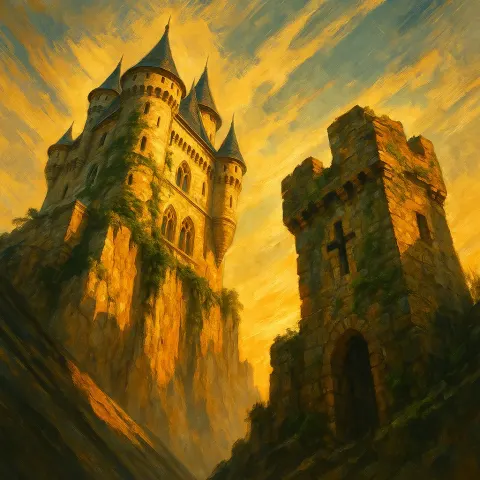 Two Distinct Castles Emerge from an Atmosphere Steeped