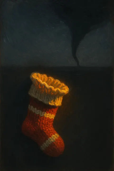 Single Knit Wool Christmas Stocking