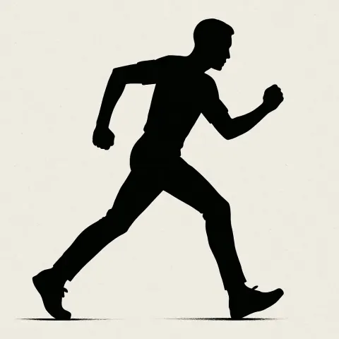 Figure Captured Mid-motion Exudes a Dynamic Energy