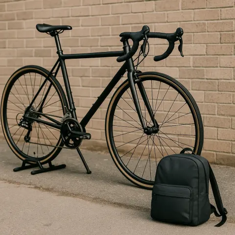 Photograph Featuring a Bicycle Propped Up on a Stand