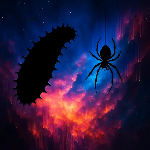 Sea Cucumber and Garden Spider