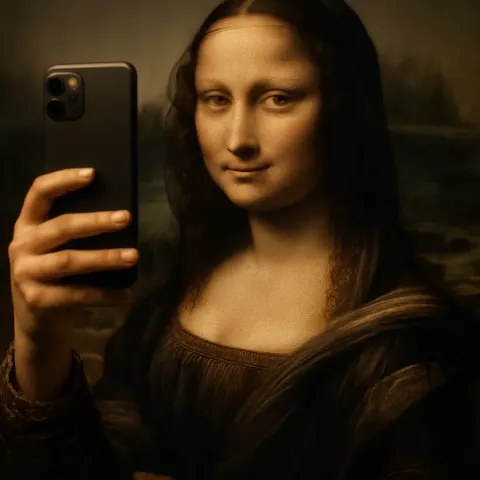 Ultra-high 8K Resolution Digital Rendering of the Iconic Mona Lisa