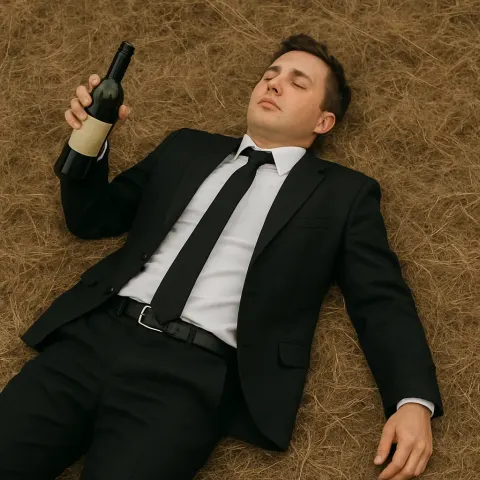 Person Wearing Formal Attire Is Lying on their Back