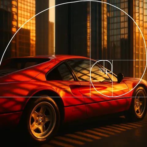 Single Vibrant Rosso Corsa Red Sports Car