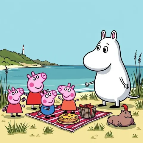 Peppa Pig Picnicking With the Moomins