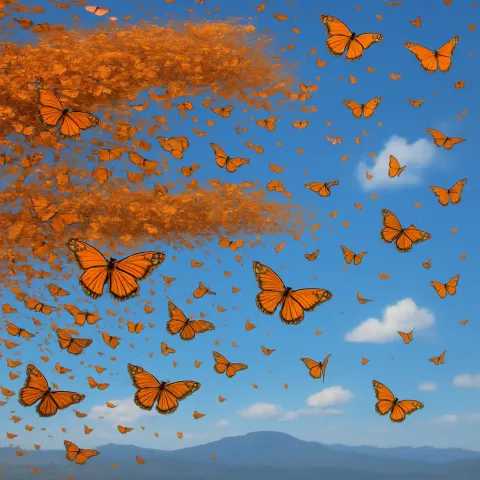 Vast Swarms of Monarch Butterflies Drift Like Orange Clouds