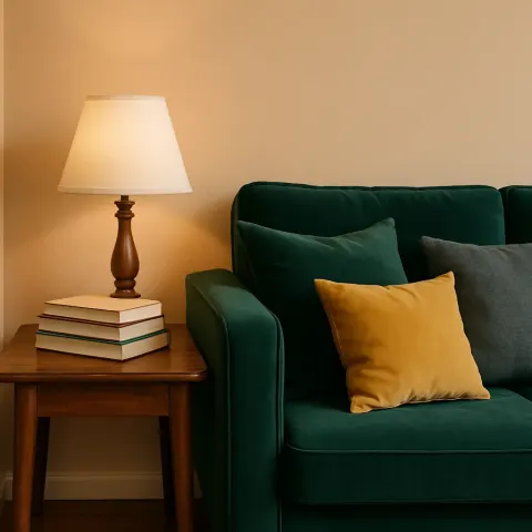 Comfortable Living Area Features Walls Painted in Pastel Shades