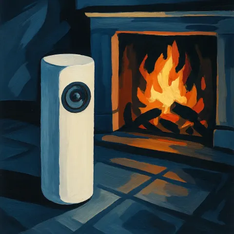 Single Minimalist Pure White Cylindrical Column Loudspeaker