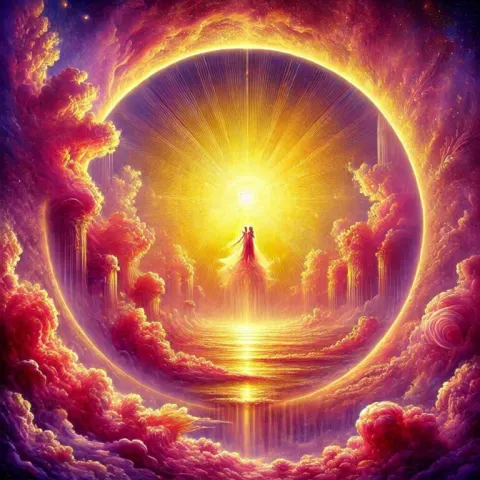 Majestic Celestial Scene Inside the Sun