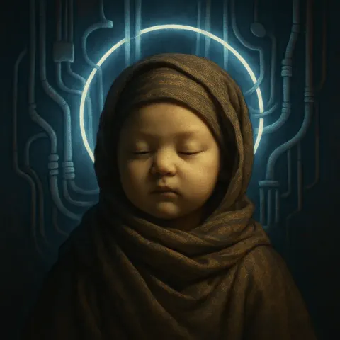 Infant with Serene Monolid Eyes