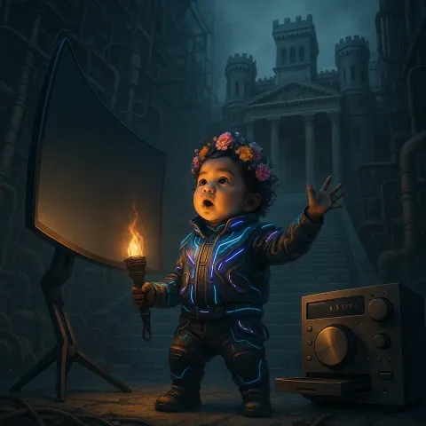 Charismatic Cyberpunk Toddler