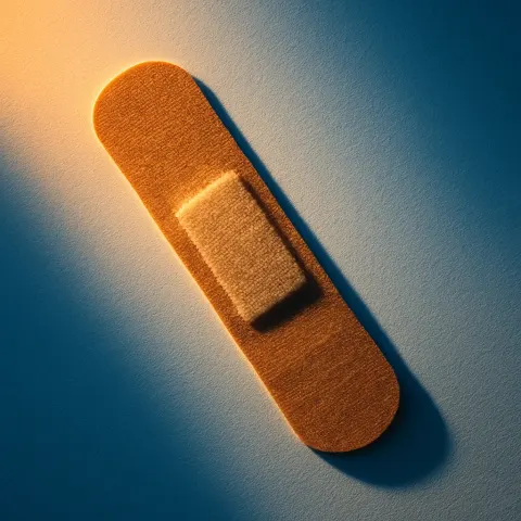 Single Band-aid—showcasing its Visible Woven Fabric Texture