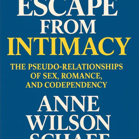 Blue Book Cover with White and Yellow Text Titled "Escape