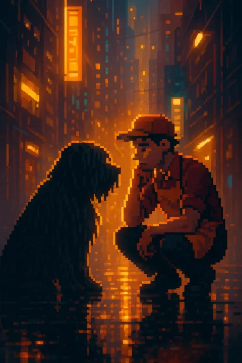 Rain-slicked Futuristic Cyberpunk Streets and their Glaring Neon Reflections