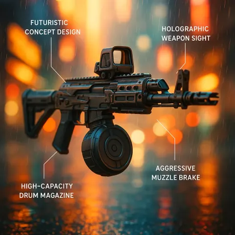 Single Assault Rifle—boasting a Futuristic Concept Design
