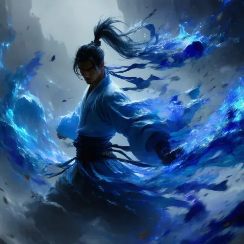 Yasuo Striking a Heroic Dynamic Pose