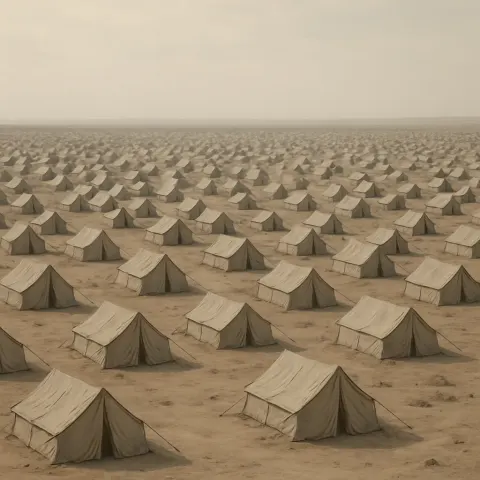 Sprawling Refugee Camp