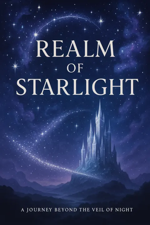 Captivating and Luminous Cover for a Fantasy Novel Titled "Realm