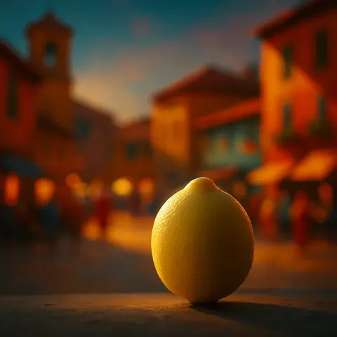 Lone Pale Yellow Lemon