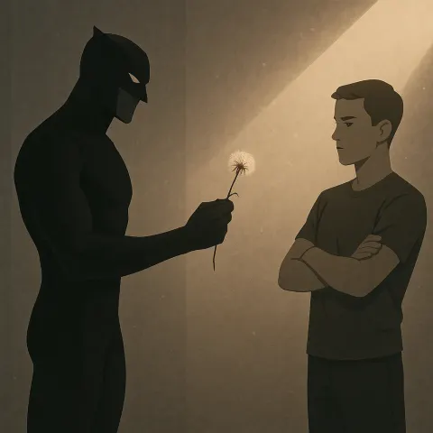 Minimalist-clad Athletic Villain Extends a Frail