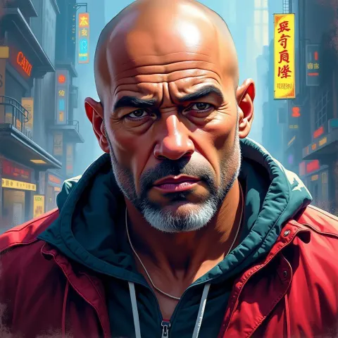 Expressionist Joe Rogan in Vivid Futurism