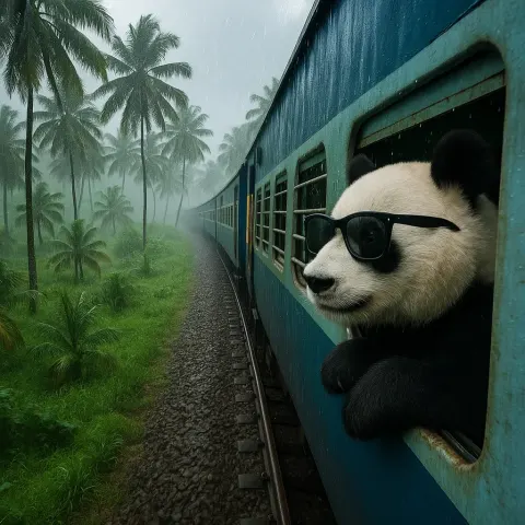 Picturesque Train Ride Across Kerala in the Monsoon