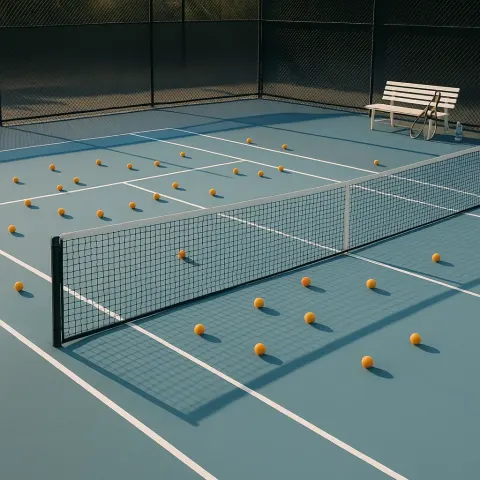 Spotless Tennis Court Featuring a Light Blue Surface and Sharp