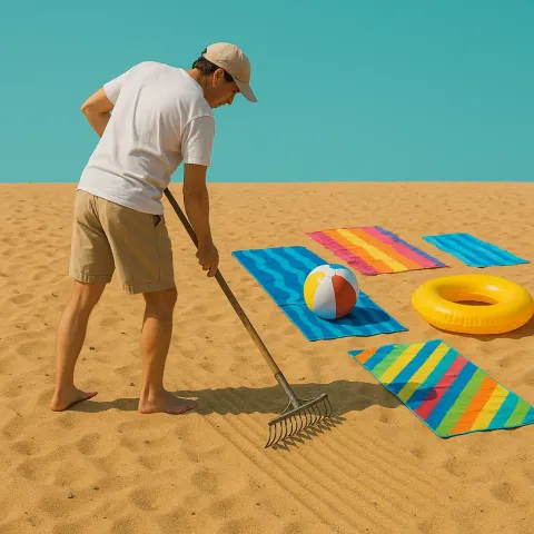 On a Sandy Beach