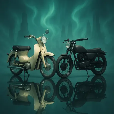 Two Distinct Mopeds