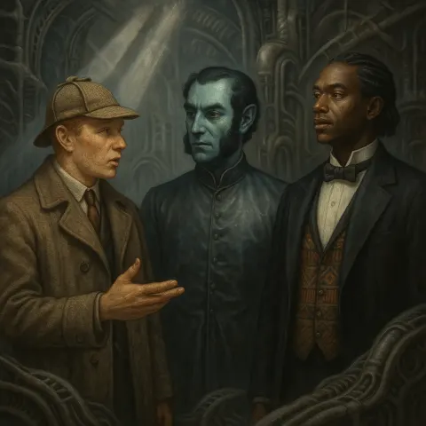 European Detective Archetype in Sherlock Holmes Style Attire