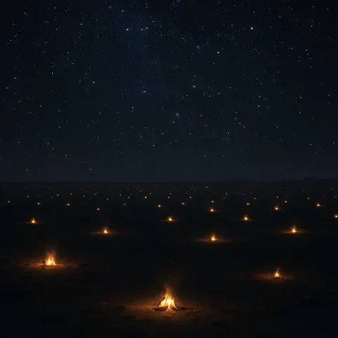 Myriad Distant Campfires Dot a Vast