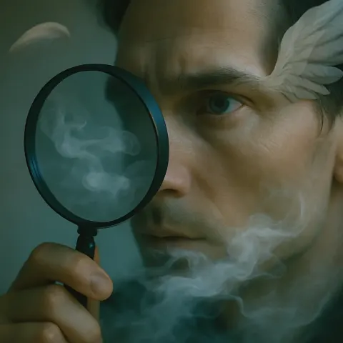 Male Subject's Intensely Focused Eye