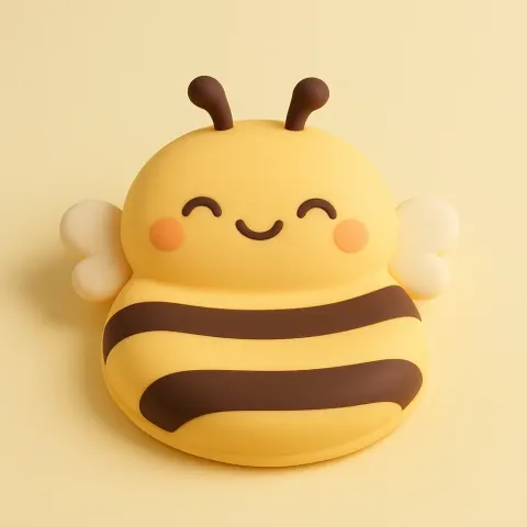 Cheerful Chibi-style Silicone Wrist Rest Inspired by a Smiling