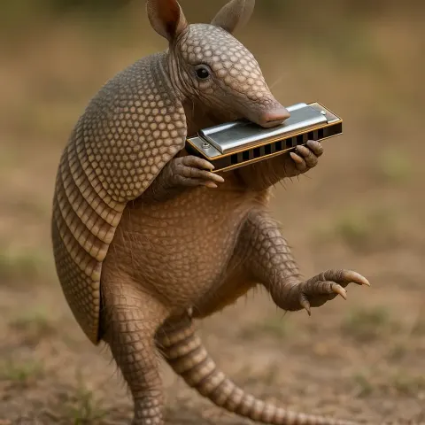 Capture a Detailed Photo of an Armadillo Standing on One