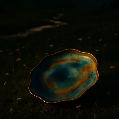 Single Organic Freeform Shape Plate