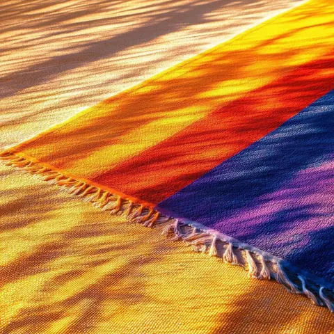 Futuristic Towel in Vibrant Digital Gradients